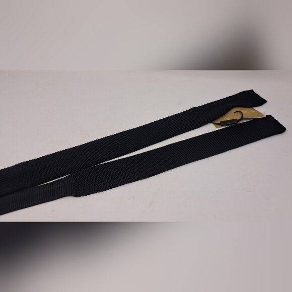 Burberry Men's 100% Silk Square Tie Slim Fit Black Made in Italy 52" Uniform - Picture 9 of 13